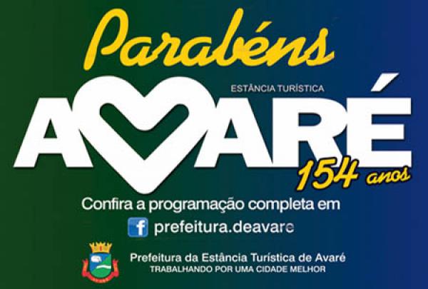 Parabéns Avaré 154 anos