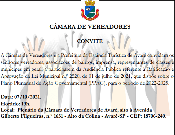 Audiência Pública - PPAG (2022-2025) 