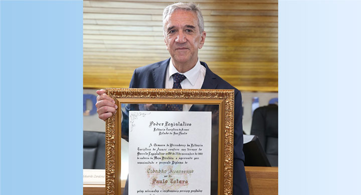 Empresário do ramo têxtil recebe título de Cidadão Avareense