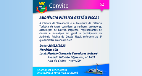 Audiência Pública - Gestão Fiscal
