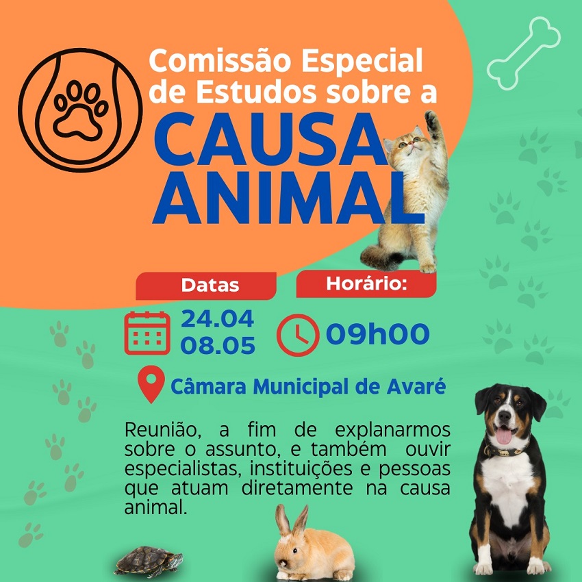 Comissão Especial de Estudos Sobre a Causa Animal realiza audiência